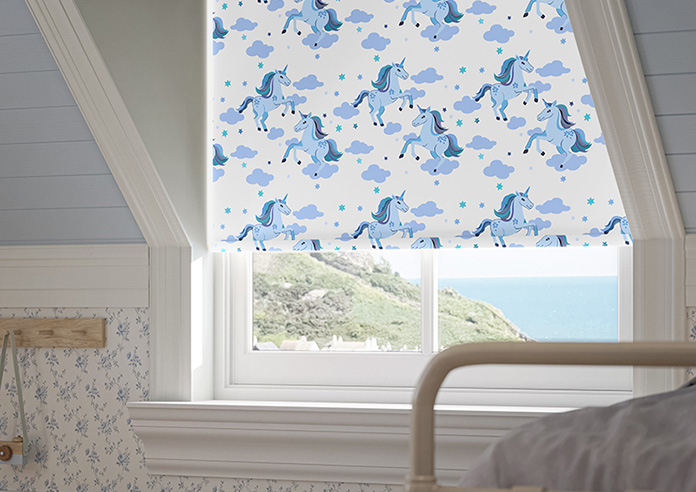 Unicorn Magic, Blue - Roller Blind - Image 5